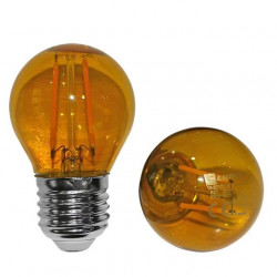 LUMEN E27 2W kisgömb filament LED fényforrás - narancssárga