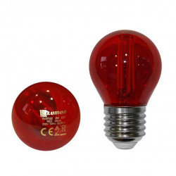 LUMEN E27 2W kisgömb filament LED fényforrás - piros