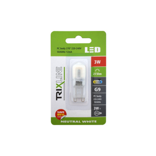 Trixline G9 3W LED fényforrás 4200k